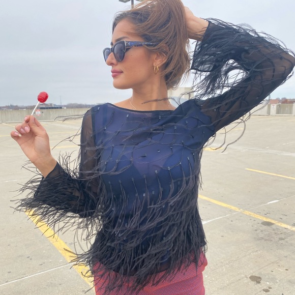 St. John Silk Chiffon Blouse - Picture 2 of 5